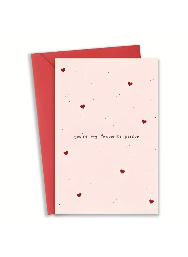 Kandid Cute Valentine's Card 1pc "Favorite Person" Anniversary (Romantic) - Image 5